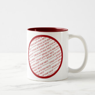 Red Trimmed Template - Add a Photo Two-Tone Coffee Mug