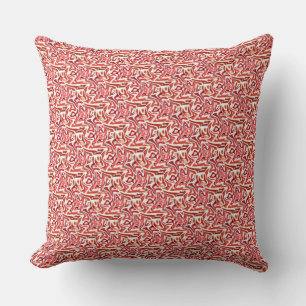 Red Tropic Throw Pillow