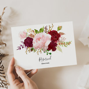 Red Tropical and Romantic Reserved Sign