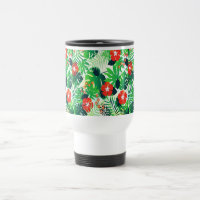 Red Tropical Flowers Design