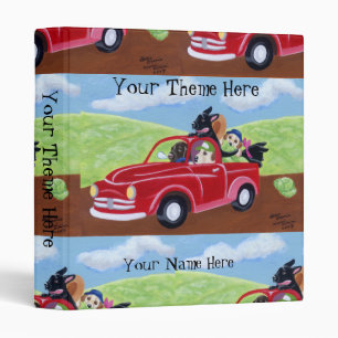 Red Truck and Labradors Painting Binder