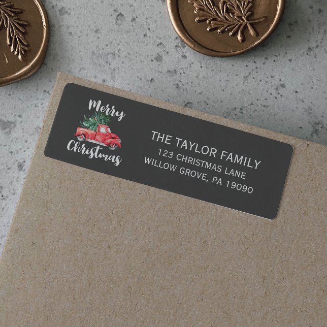 Red Truck and Tree | Grey Merry Christmas (Creator Uploaded)