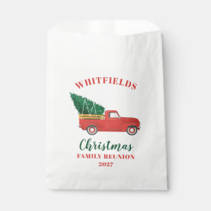 Red Truck Christmas Family Reunion Custom Favour Bag