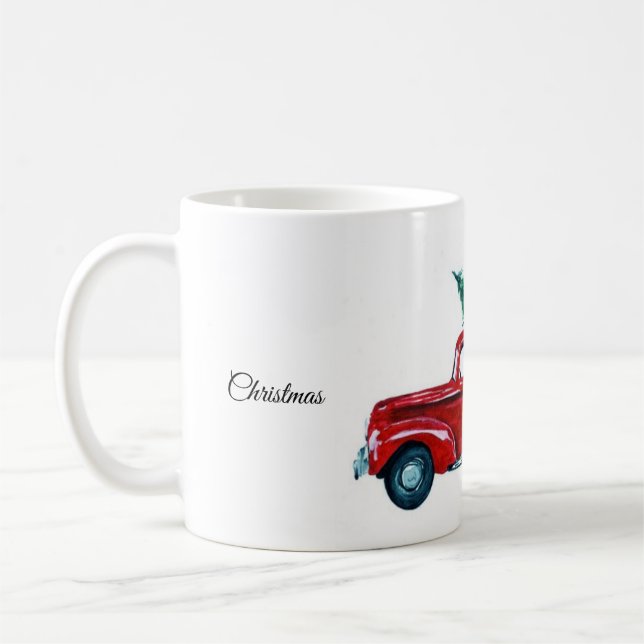 Red Truck Christmas Mug (Left)