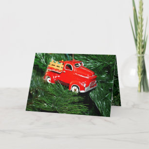 Red Truck Christmas  Ornament  1 Holiday Card