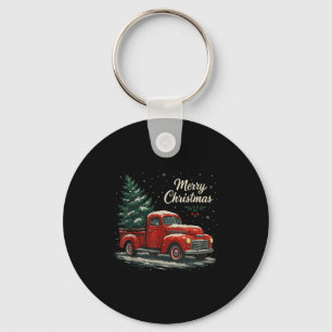 Red Truck Christmas Pajamas Shirt, Xmas Family Mat Keychain