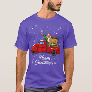 Red Truck Christmas Tree - Pitbull Rides Red Truck T-Shirt