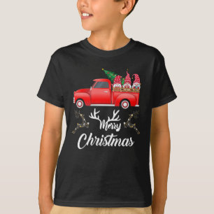 Red Truck Gnomes  Christmas Shirt - Merry Christma