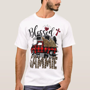 Red truck Leopard blessed Gammie best gift for gra T-Shirt
