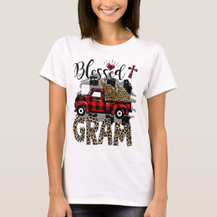 Red truck Leopard blessed Gram best gift for grand T-Shirt