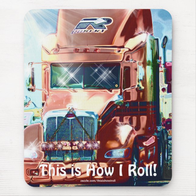 RED TRUCK LORRY DRIVERS Mousepad (Front)