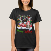 Red Truck Merry Christmas Tree Australian Shepherd