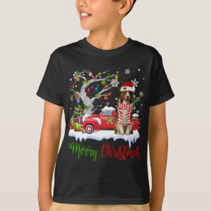 Red Truck Merry Christmas Tree Border Collie Pajam T-Shirt