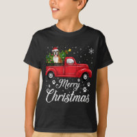 Red Truck Merry Christmas Tree boxer Dog Christmas
