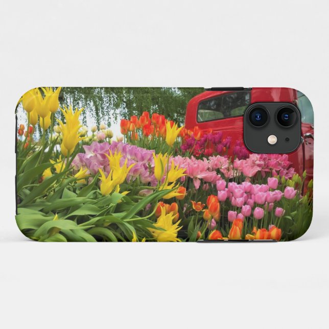 Red Truck with Tulips, Oregon Case-Mate iPhone Case (Back (Horizontal))