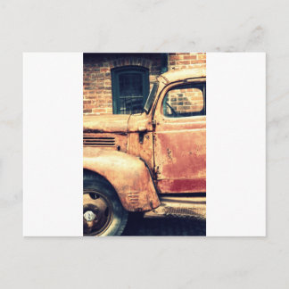 Red Truck Wreck Postcard