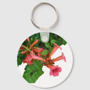 Red Trumpet Vine Keychain