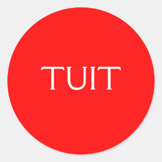 Red TUIT Classic Round Sticker