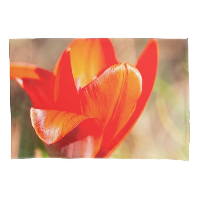 Red Tulip Blossom Pillowcase (Front)