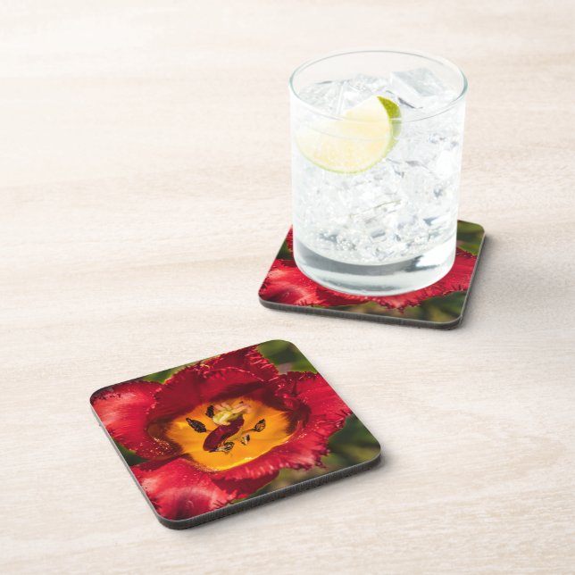 Red tulip coaster (Right Side)