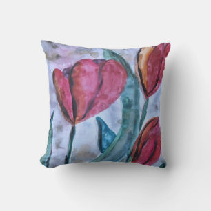 Red Tulip Designer Pillow