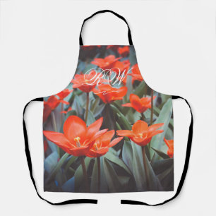 Red tulip field apron