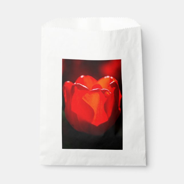 Red Tulip Flower - Fire Favour Bag (Front)