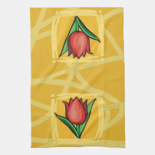 Red Tulip Kitchen Towel