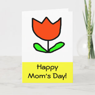 Red Tulip Mom's Day Card
