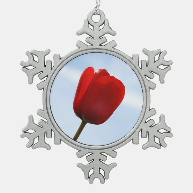 Red Tulip Ornament (Front)