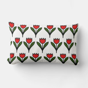 red tulip pillow