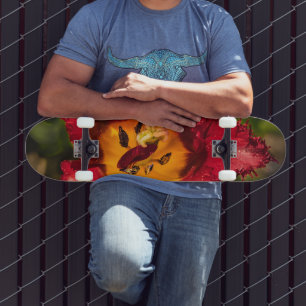 Red tulip skateboard
