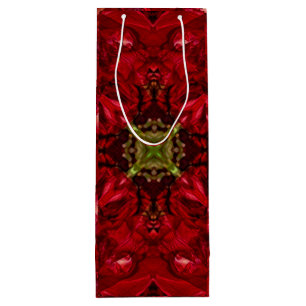 Red Tulip Square Wine Gift Bag