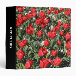 Red Tulips and White Primroses Binder