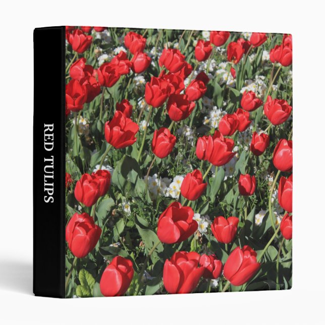 Red Tulips and White Primroses Binder (Front/Spine)
