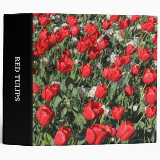 Red Tulips and White Primroses Binder