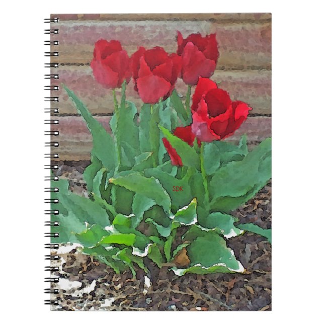Red Tulips Art Notebook (Front)