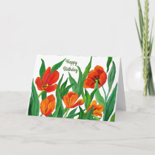 Red Tulips Card