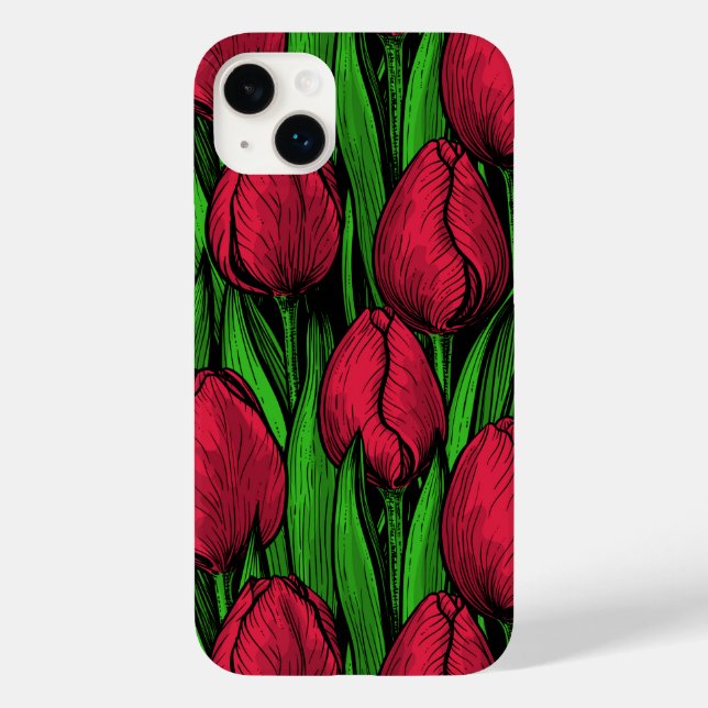 Red tulips Case-Mate iPhone case (Back)