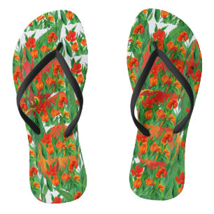 Red Tulips Flip Flop