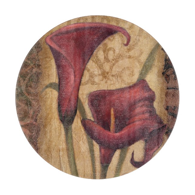 Red Tulips I Cutting Board (Front)