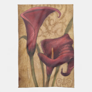 Red Tulips I Kitchen Towel