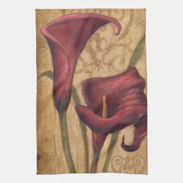 Red Tulips I Kitchen Towel (Vertical)