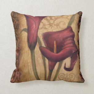 Red Tulips I Throw Pillow