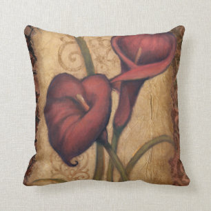 Red Tulips II Throw Pillow