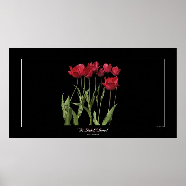 RED TULIPS Inspirational Art Poster (Front)