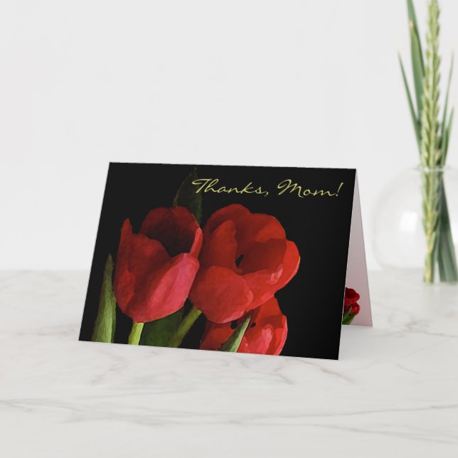 Red Tulips Mother's Day Card (Front)