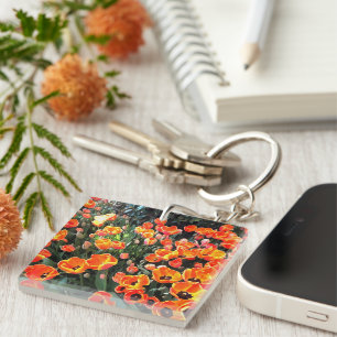 Red Tulips of Istanbul Keychain