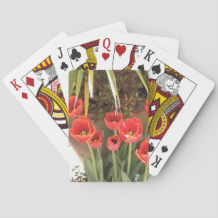 Red Tulips Playing Cards
