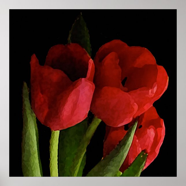 Red Tulips Poster (Front)